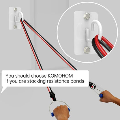 Resistance Band Wall Anchor, Wall Mount Workout Anchors for Home Gym Workouts，Body Weight Straps, Suspension Training, Exercise,Stretching,Yoga