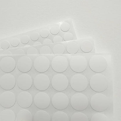 3 Sheets 290 Pcs Screw Hole Cover Stickers, 12 mm/15 mm/21 mm White Screw Covers Self-Adhesive Caps Wood Stickers for Furniture (White)