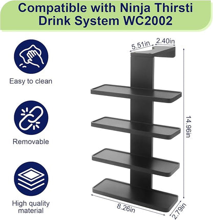 Flavor Pods Holder for Ninja Thirsti - 5-tier Holds 20 Flavore Water Drops Storage Rack for Ninja Thirsties WC1001/WC1002 Drink System Soda Machine, Soda Maker Syrup Holder Accessories(Shelf Only)