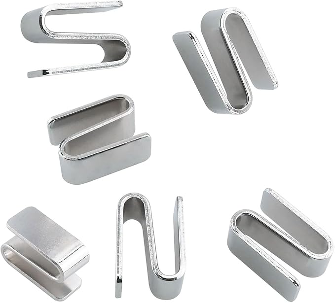 6PCS Wire Shelf S-Hooks W15xH34mm Chrome Plated for Shelf Racks Shelves Cookware Racks Tool Racks Warehouses Shopping Malls Garden Places