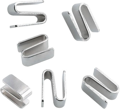 6PCS Wire Shelf S-Hooks W15xH34mm Chrome Plated for Shelf Racks Shelves Cookware Racks Tool Racks Warehouses Shopping Malls Garden Places