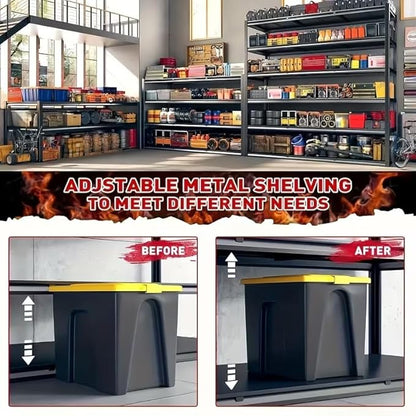 Garage Shelving, Heavy Duty Storage Shelves Metal Shelf Unit Adjustable Industrial Storage Racks for Shop,Warehouse,Basement (5T 84 * 55 * 24, 5)