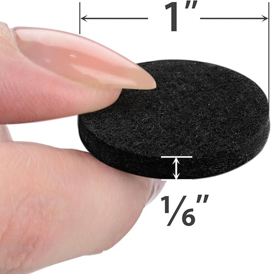 Felt Furniture Pads X-Protector - 48 PCS 1" - Premium Felt Pads Floor Protectors - Furniture Feet Wood Floors Protectors - Prevent Scratches, Annoying Noise & Protect Your Hard Surfaces! (Black)