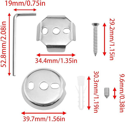1set Towel Bar Replacement Parts Universal Bathroom Hardware Installation Bracket with Screws and M3 Wrench 1PCS for Replacing Wall Mounted Towel Bar