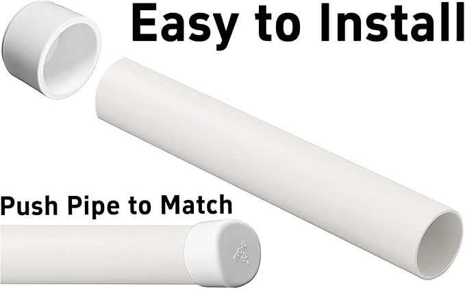 24PCS 1 Inch PVC End Caps(Not SCH40), White Furniture Grade Socket Plugs Adapter, PVC Pipe Fitting Covers for Greenhouse Frames & Shelving Systems(32mm Inner Diameter)