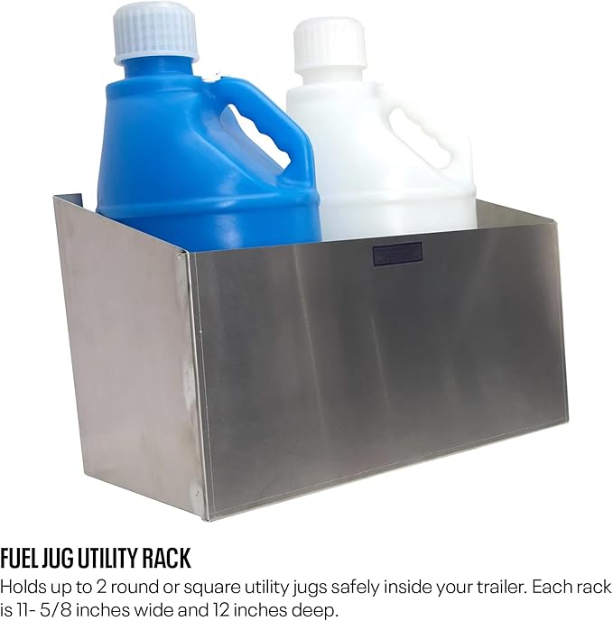 Speedway Motors Deluxe Junior Trailer and Garage Organizer Kit, All Aluminum Storage System with Strap Rack, Cord Holder, Spray Can Shelf, Fuel Jug Rack and Door Cabinet