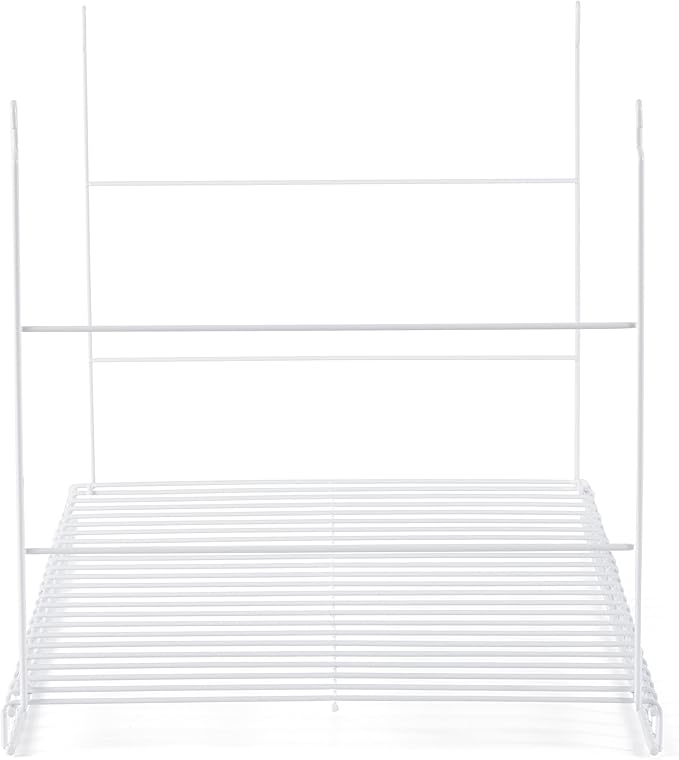 Rubbermaid Universal Closet 24 Inch Long Durable Steel Custom Wire Hanging Added Storage Shelf Accessory, White