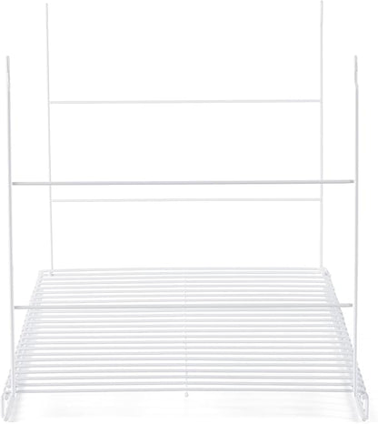 Rubbermaid Universal Closet Custom Wire Hanging Storage Shelf Durable Steel Clothes Rack Accessory Attachment, 24 Inch Long, 2 Pack, White