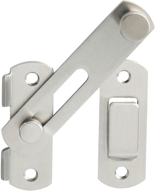 Alise 4 inch Flip Latch Gate Latches, Safety Door Lock for Barn Wood Fence Sliding French Doors,Heavy Duty SUS304 Stainless Steel Gate Hardware Brushed Nickel MS9500-LS