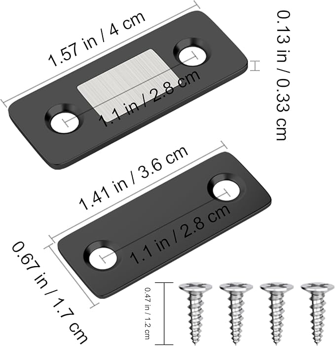 Cabinet Magnetic Catch Jiayi 4 Pack Ultra Thin Cabinet Door Magnets Stick on Drawer Magnets Cabinet Latch Magnetic Closures for Cabinets Kitchen Closet Door Closing Magnetic Door Catch Closer