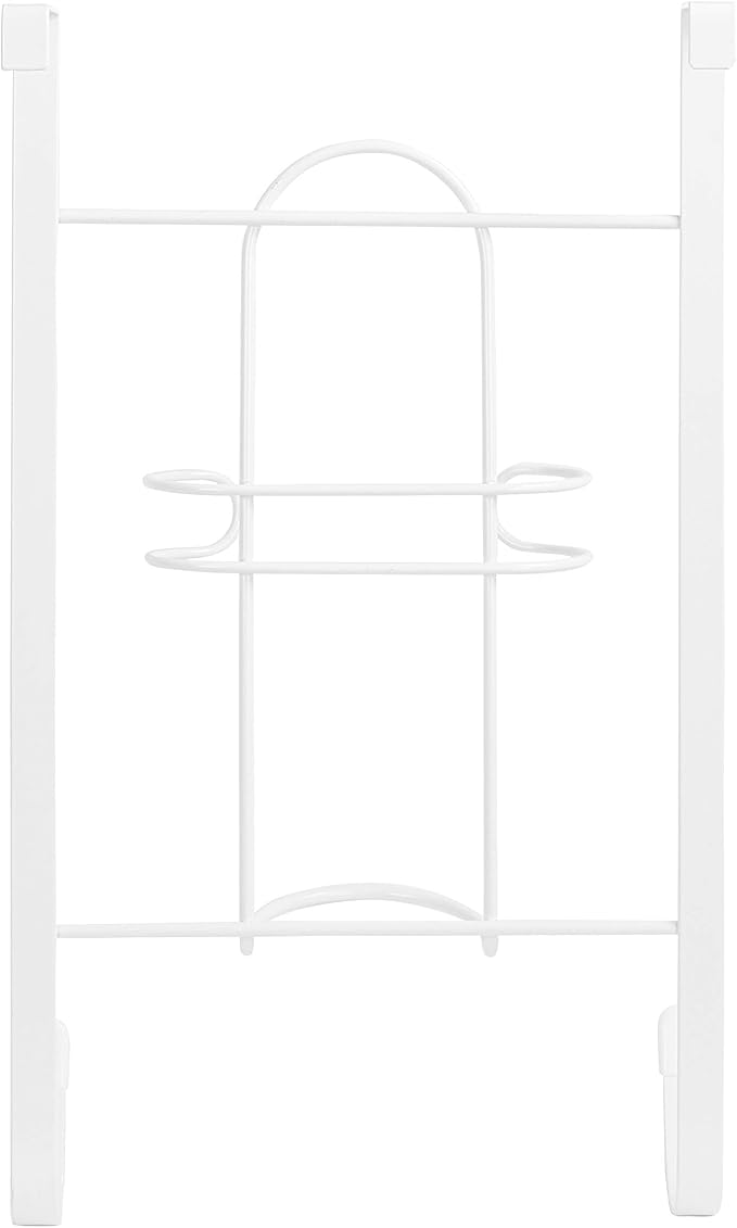 Spectrum Diversified Over-the-Door Iron & Ironing Board Holder, No-Installation Iron, Sturdy Steel Construction With Rubberized Hook Ends, Laundry Room Storage & Closet Organization