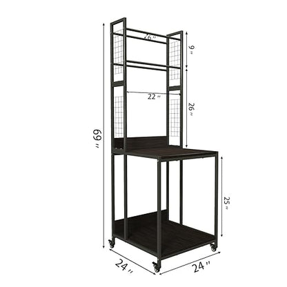 3D Printer Stand with Double Layer 3D Printer Filament Storage Rack, TR22 Heavy Duty Mobile Printer Table with Wheels for Studio Office Storage and Organization