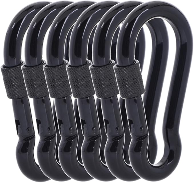 Carabiner Clips, 316 Stainless Steel Carabiner Clip, Heavy Duty Carabiner Hooks, Keychain Carabiners, Multi-Purpose Spring Snap Hook for Dog Leash, Outdoor Camping, Swing, Hammock