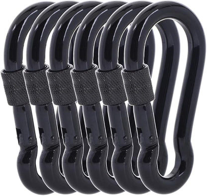 Carabiner Clips, 316 Stainless Steel Carabiner Clip, Heavy Duty Carabiner Hooks, Keychain Carabiners, Multi-Purpose Spring Snap Hook for Dog Leash, Outdoor Camping, Swing, Hammock