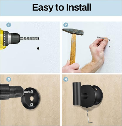 Kruodop Towel Hooks for Bathroom,6 Packs Wall Mount Towel Holder,Black Matte Wall Robe Hook,Stainless Steel Heavy Duty Door Hanger Towel Hook for Kitchen, Bedroom,Hotel,Pool,Coats - Black