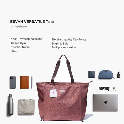 ESVAN Yoga Mat Bag Yoga Tote Carrier Shoulder Bag Carryall Tote for Office,Yoga,Pilates,Travel,Beach and Gym