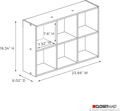 ClosetMaid Mini 6-Cube Desktop or Wall Mount Organizer, Weathered Teak