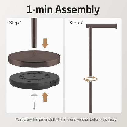 KES Bronze Toilet Paper Holder Stand, Toilet Roll Holder Free Standing with Heavy Base, 18/8 Stainless Steel, BPH283S1-BB