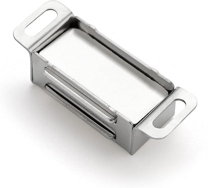 Ravinte 12 Pack Silver Magnetic Door Catch, Brushed Satin Nickel Cabinet Magnets, Strong Magnetic Catch Latch for Kitchen Cabinets, Drawers & Cupboards, Stainless Steel Closures