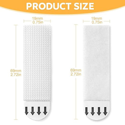 Sinnsally Medium Picture Hanging Strips Heavy Duty,20-Pairs(40 Strips) Sticky Picture Hangers for Walls Hanging Without Nail,Damage Free No Nails Refill Adhesive Poster Frame Mounting, White