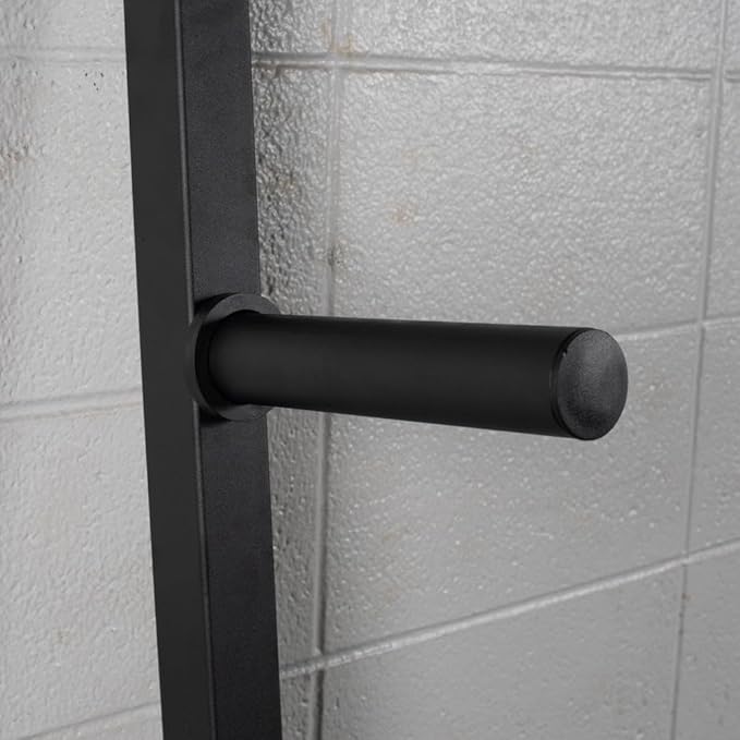 Titan Fitness Weight Plate Wall Mounted Storage Rack, Angled 4-Peg Design, Olympic Sized Weight Plate Organizer, Rated 800 LB, Anchored Wall Mounted Storage