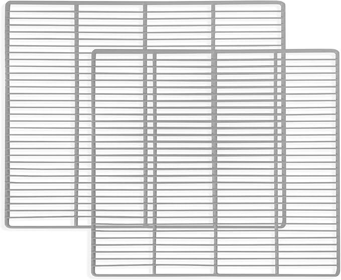 DeepTide Commercial Freezer and Refrigerator Shelves, Durable and Resistant to Corrosion, Easy Snap-On Design, Adjustable Steel Shelving, 2 Pack
