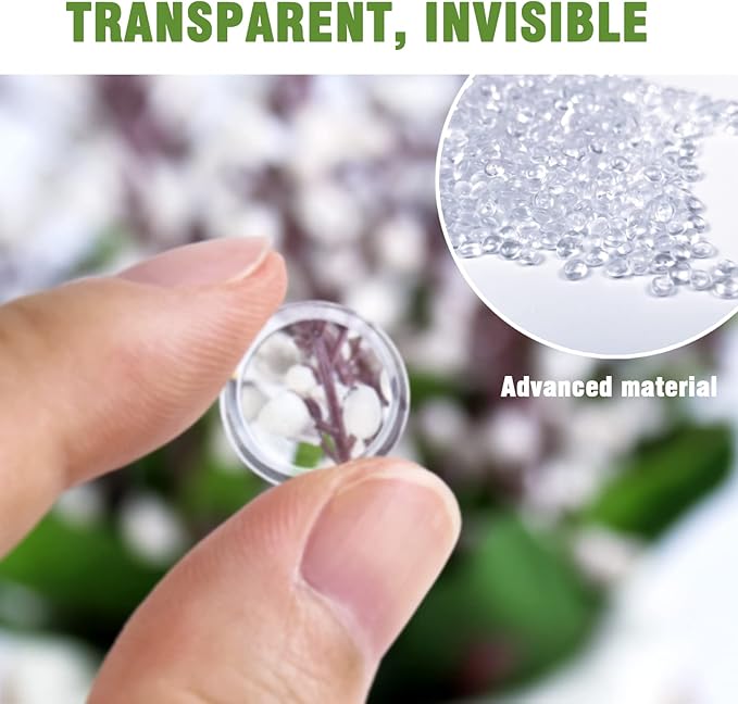 Super High Viscosity Cabinet Door Bumpers -180 pcs 1/2”Diameter Clear Adhesive Pads Glass Hardware Bumpers for Drawers, Glass Tops, Small Furniture(180pcs)