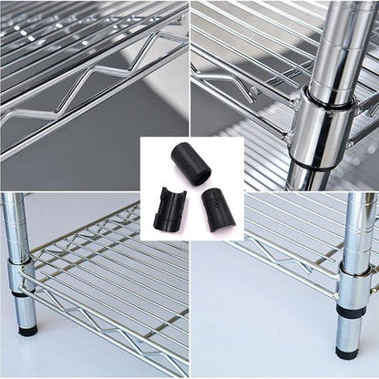 72 Pack 36 Pairs Wire Shelving Shelf Lock Clips for 1 inch Post- Shelving Sleeves Replacements for Wire Shelving System