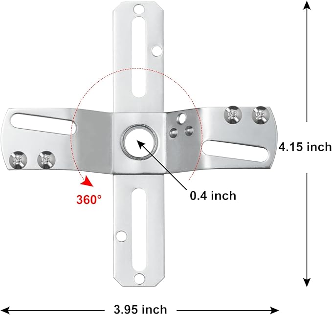 Qc Ceiling Light Fixture Mounting Bracket [Upgraded Version], Ceiling Fan Mounting Bracket, Universal Light Fixture Parts with Screws, Swivel Junction Box Adapter, Light Fixture Crossbar for Light