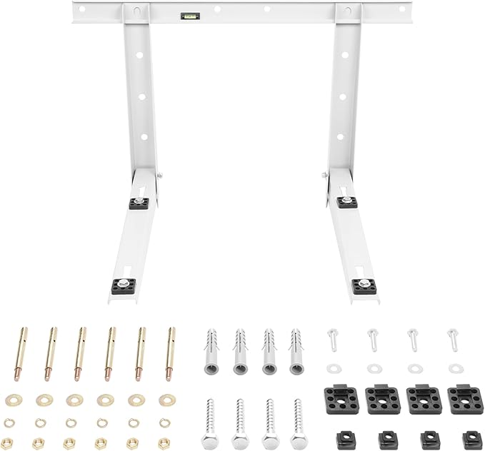 Della Outdoor Wall Mounting Bracket for Ductless 6000-36000 BTU Mini Split, Compressor and Heat Pump System, Easy to Install Universal Heavy Duty Mini Split Bracket, Supports up to 485 LBS