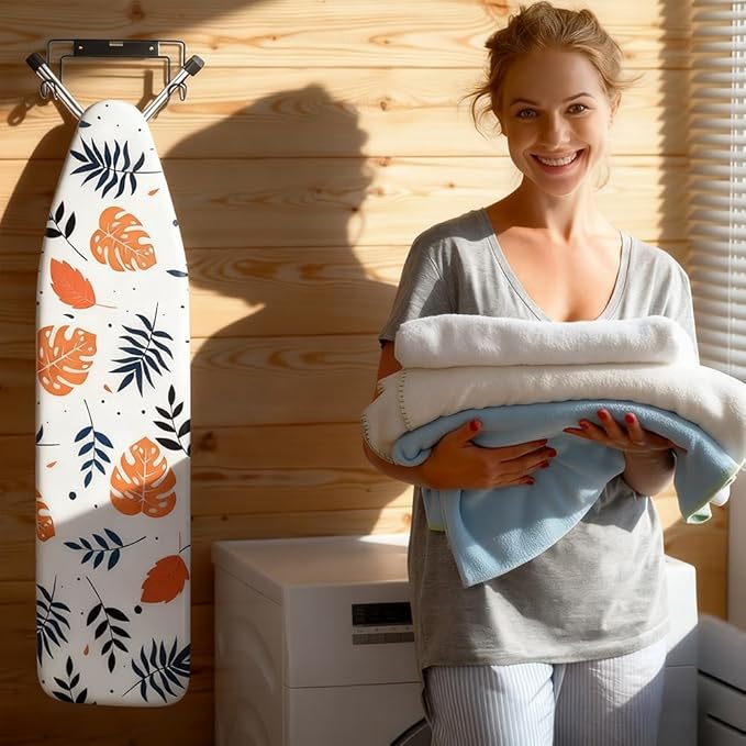 Ironing Board Holder Wall Mount/Over The Door, Ironing Board Hanger Load Capacity 22 lb, Y T Leg Heavy Duty Iron Boar-d Holder Hook with Removable Hook for Laundry Room