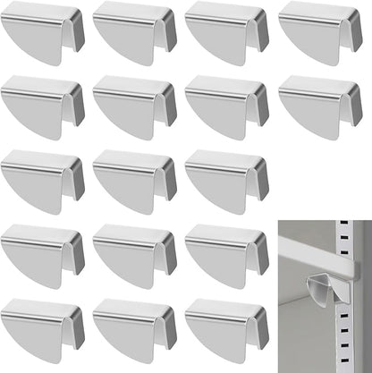 15pcs Cabinet Shelf Clips, Wire Shelf Clips, Metal Shelving Clip, Bracket Replacement for Garage Cabinets, Removable Metal Support Clip, Shelving to Hold Shelves, Storage Cabinet Bracket Replacement