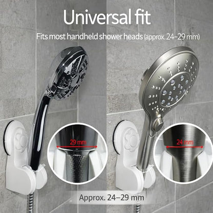 Pump&fix 45 Degrees Adjustable Handheld Shower Head Holder Suction Cup Wall Mount Bracket