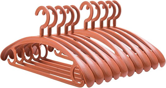 10 Pack Heavy Duty Coat Hangers 25lb Load Capacity Swivel Suit Clothes Hanger Extra Wide Shoulder Jacket Hangers Thick Non Slip Winter Large Coat Hanger Brown