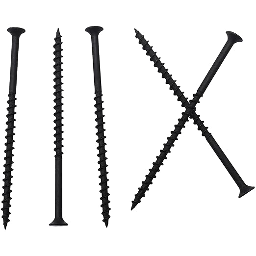 65pcs #10 × 3-1/2 inch High Hardness Drywall Screws, Black, Coarse Thread, Phillips Drive, Bugle Head, Black Wood Screws, Long Screws, Wood and More