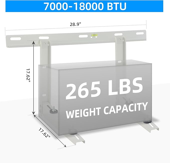 Qualward Mini Split Wall Mounting Bracket for Universal Ductless Air Conditioners, Heavy Duty Support Bracket for AC, Heat Pumps Compressors 9000-36000 BTU