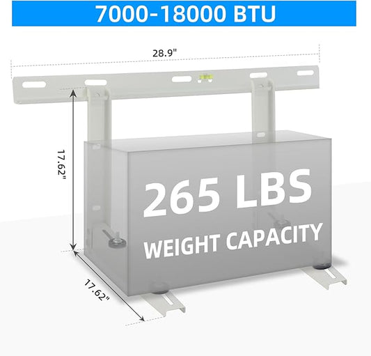 Qualward Mini Split Wall Mounting Bracket for Universal Ductless Air Conditioners, Heavy Duty Support Bracket for AC, Heat Pumps Compressors 7000-18000 BTU