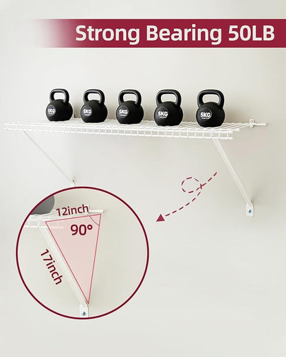 30 Count Down Wall Clips: Heavy Duty Plastic Wire Shelf Brackets Loop Clips with Screws and Expansion Tubes Compatible with Wire Closet Shelving(only Include 30Sets Clips)