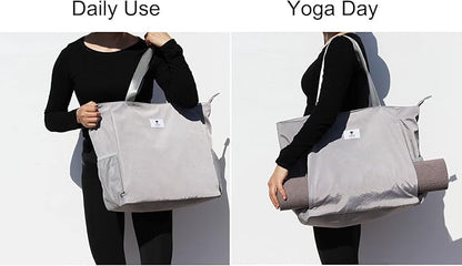 ESVAN Yoga Mat Bag Yoga Tote Carrier Shoulder Bag Carryall Tote for Office,Yoga,Pilates,Travel,Beach and Gym