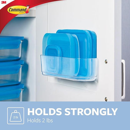Command Medium Caddy, Holds up to 2 lb, 7.5" x 2.1" x 2.1", 1 Caddy with 4 Strips, Damage-Free Organization Wall Mount to Cabinet, Kitchen, Pantry, Closet, or Under Sink
