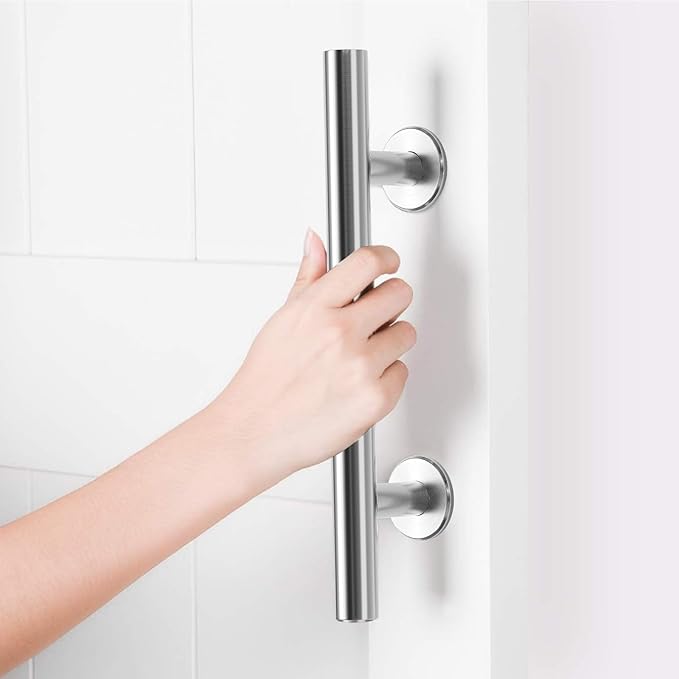 SMARTSTANDARD 12" Barn Door Handles,Sliding Barn Door Pull Handle Stainless Steel,Heavy Duty Large Rustic Two-Side Design for Gates Garages Sheds Furniture Round