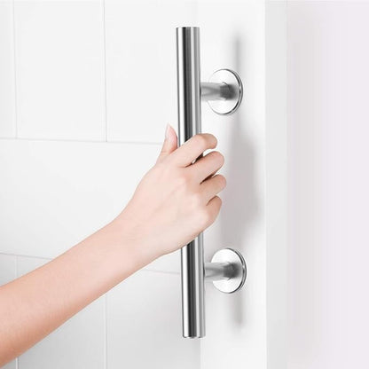 SMARTSTANDARD 12" Barn Door Handles,Sliding Barn Door Pull Handle Stainless Steel,Heavy Duty Large Rustic Two-Side Design for Gates Garages Sheds Furniture Round