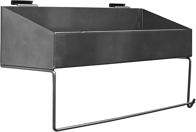 PROSLAT 10029 Paper Towel Holder Shelf Designed for PVC Slatwall, Silver