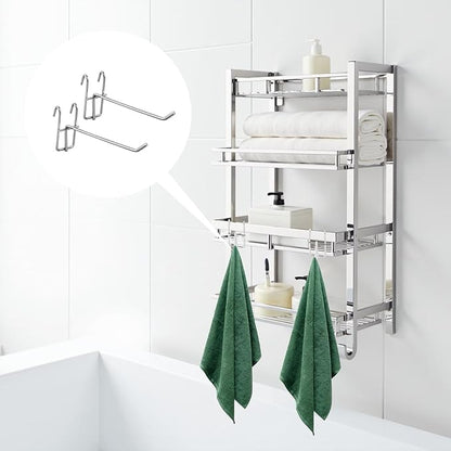 12 Pcs Heavy Duty Wire Shelving Accessories, 3.9/5.9/7.9 Inch Metal Hooks for Wire Shelving for Hanging Kitchen Utensils, Storage Rack Display Organizer Accessories