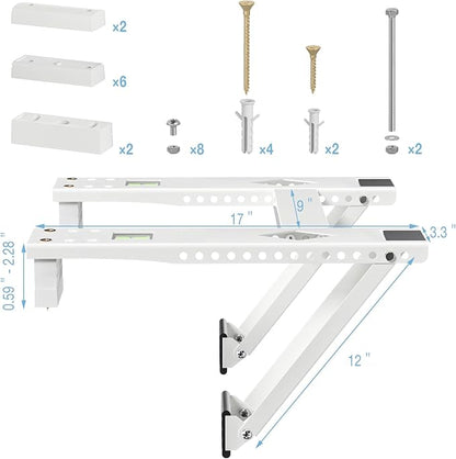 HOXHA Window AC Bracket, Universal Window Air Conditioner Support Bracket, Heavy Duty Window AC Mount, Air Conditioner Holder for Hung Windows, Support Up to 200 lbs