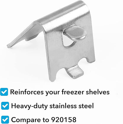 IMPRESA 30 Pack Commercial Freezer Shelf Clips - Compatible with True & Other Commercial Refrigerators - Model 7122 Stainless Steel - Freezer & Refrigerator Shelf Clip Support