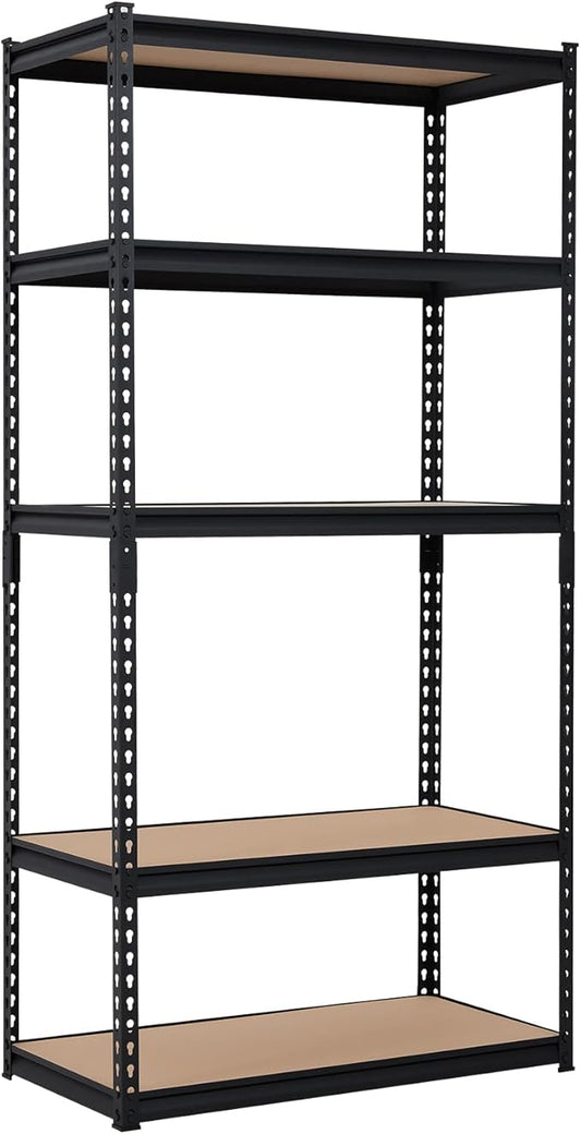 Garage Shelving Heavy Duty Storage Shelves 2000Lbs Capacity, 5 Tier Adjustable Metal Shelving Unit 36" W x 18" D x 72" H, Industrial Utility Rack for Kitchen Pantry