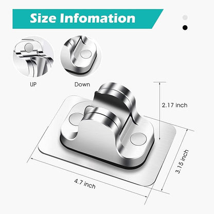Shower Head Holder Replacement - Strong Adhesive Adjustable Handheld Shower Wand Holder Wall Mount Shower Bracket,No Drilling and Waterproof Shower Hose Holder for Shower Bathroom,Silver