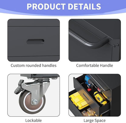 Garage Storage Cabinet System 4pcs Heavy Duty Workshop Set Lockable Rolling Tool Cabinets with Adjustable Shelves Metal Garage Storage Cabinets