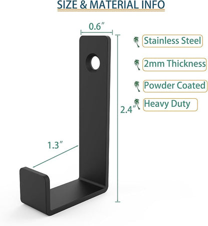 Hooks for Hanging Stainless Steel Heavy Duty Coat Hook Wall Hooks Robe Hanger Hooks Hanging Hat Key Holder for Towel and Bags Indoor Outdoor (Square, Large)